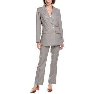 Pascale La Mode Womens  2Pc Suit, Gray